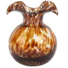 Hibiscus Glass Brown Tortoiseshell Bud Vase - Vietri - Gaines Jewelers