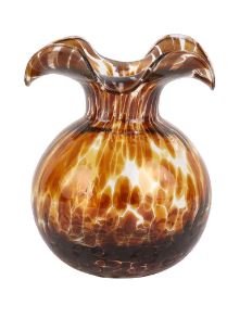 Hibiscus Glass Brown Tortoiseshell Bud Vase - Vietri - Gaines Jewelers