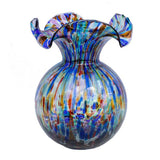 Hibiscus Glass Carnevale Medium Fluted Vase - Vietri - Gaines Jewelers
