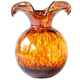Hibiscus Glass Tortoiseshell Fluted Vase - Brown - Medium - Vietri - Gaines Jewelers