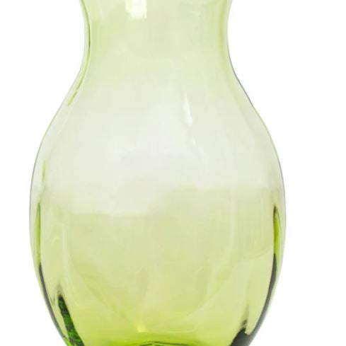 Hibiscus Glass Vertical Fluted Large Vase - Green - Vietri - Gaines Jewelers