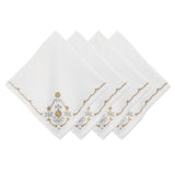 Hiedi Embroidered Napkin Set of 4 - Gold/Silver - Juliska - Gaines Jewelers