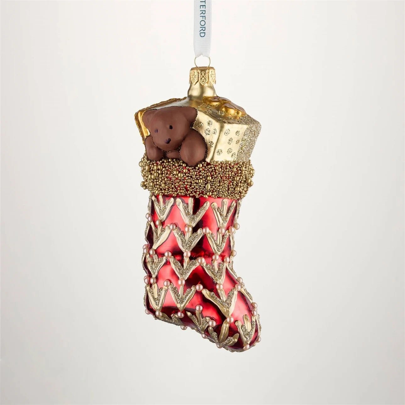 Holiday Heirlooms Red Filled Stocking - Waterford - Gaines Jewelers