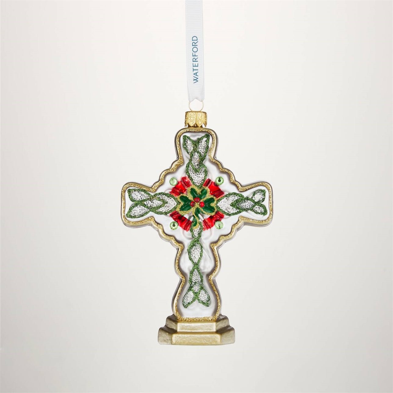 Holiday Heirlooms Standing Cross Ornament - Waterford - Gaines Jewelers