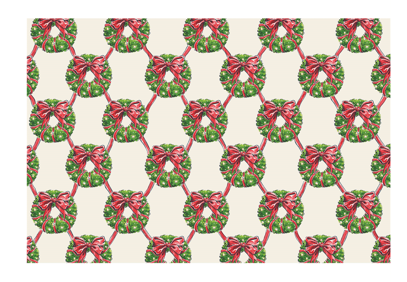 Holiday Wreath Lattice Placemat - Pad of 18 sheets - Hester & Cook - Gaines Jewelers