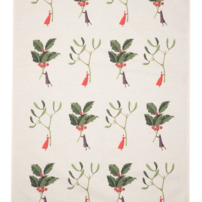 Holly & Mistletoe Multi Tea Towel - Hester & Cook - Gaines Jewelers