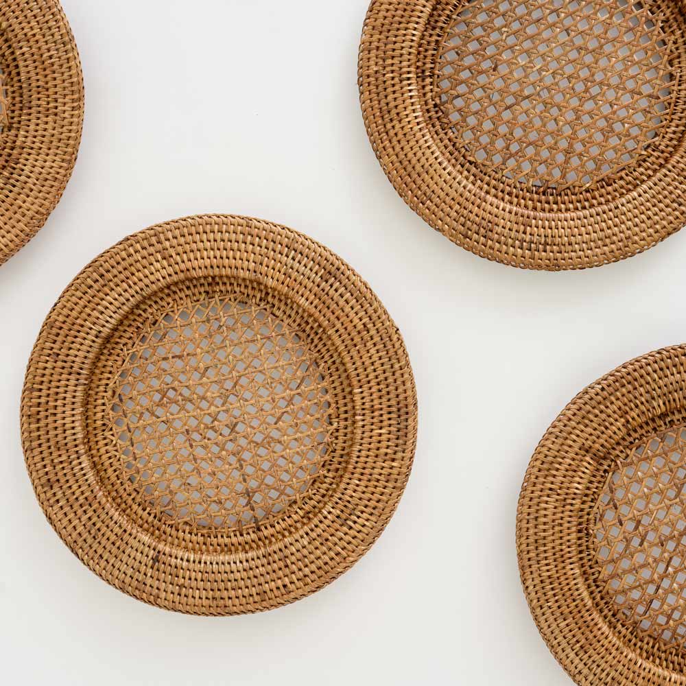 Honey Rattan Charger | Set of 4 - Gaines Jewelers