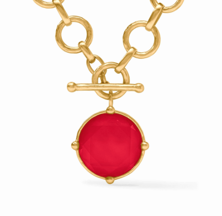 Honeybee Gold Statement Necklace - Iridescent Strawberry - Julie Vos - Gaines Jewelers