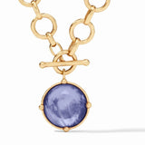 Honeybee Gold Statement Necklace - Iridescent Tanzanite Blue - Julie Vos - Gaines Jewelers