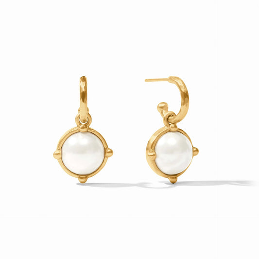 Honeybee Hoop & Charm Earring- Gold - Gaines Jewelers