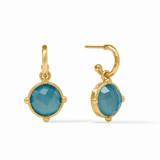 Honeybee Hoop & Charm Earring - Iridescent Montana Blue - Julie Vos - Gaines Jewelers