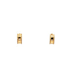 Hoop earrings with diamond string edges and larger centers in 14kt yellow gold by Bassali - Gaines Jewelers