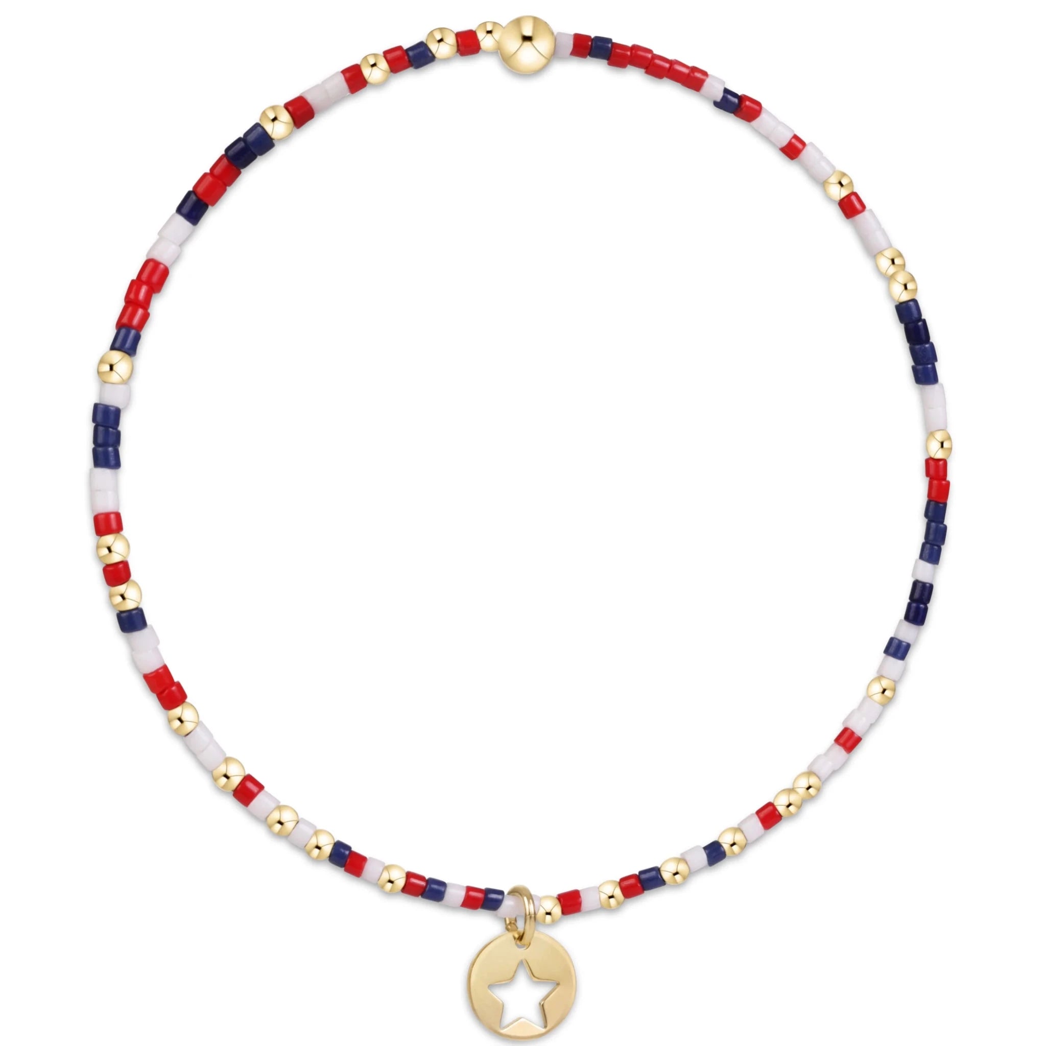 Hope Classic Bracelet - Firecracker - Star Small Gold Disc - enewton - Gaines Jewelers