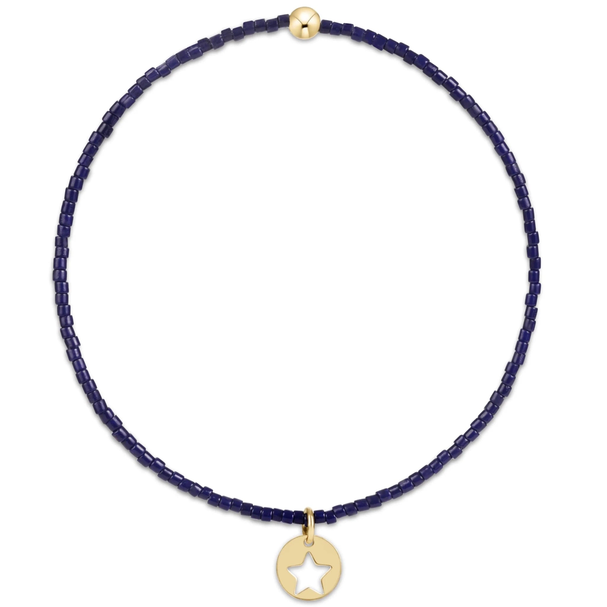 Hope Classic Bracelet - Navy - Star Small Gold Disc - enewton - Gaines Jewelers