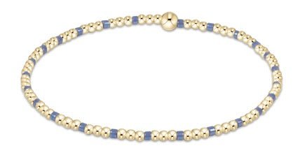 Hope Sincerity Pattern 2mm Bead Bracelet - Bright Blue - Enewton - Gaines Jewelers