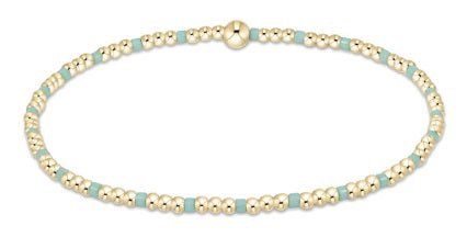 Hope Sincerity Pattern 2mm Bead Bracelet - Mint - Enewton - Gaines Jewelers