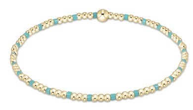 Hope Sincerity Pattern 2mm Bead Bracelet - Turquoise - Enewton - Gaines Jewelers