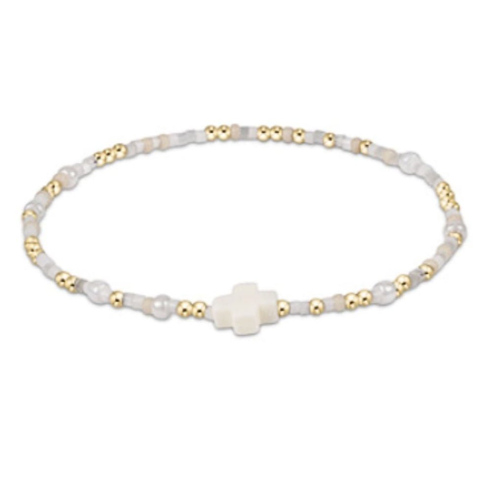 Hope Unwritten Signature Cross Bracelet - Call Me On My Shell - phone - enewton - Gaines Jewelers