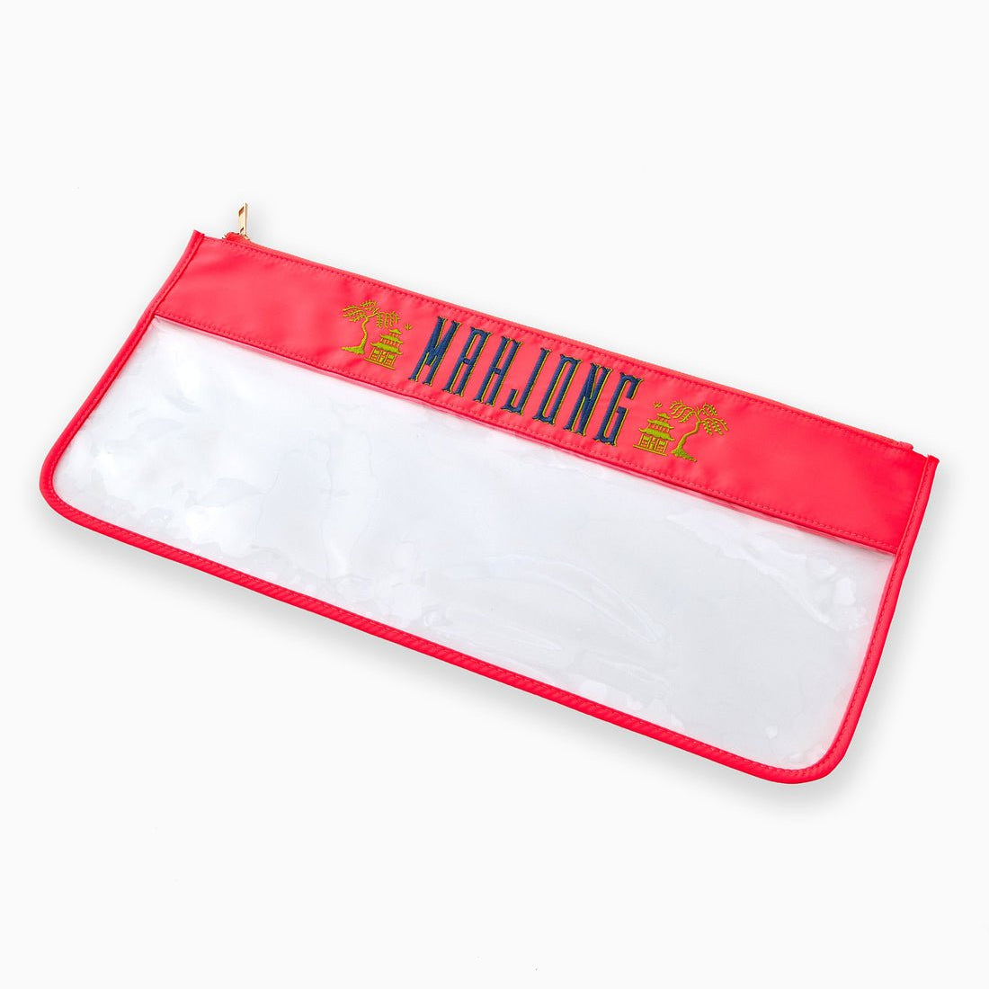 Hot Coral Pagoda Mahjong Bag - Oh my Mahjong - Gaines Jewelers