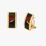 Hudson Rectangle Stud Earring Gold - Brackish - Gaines Jewelers