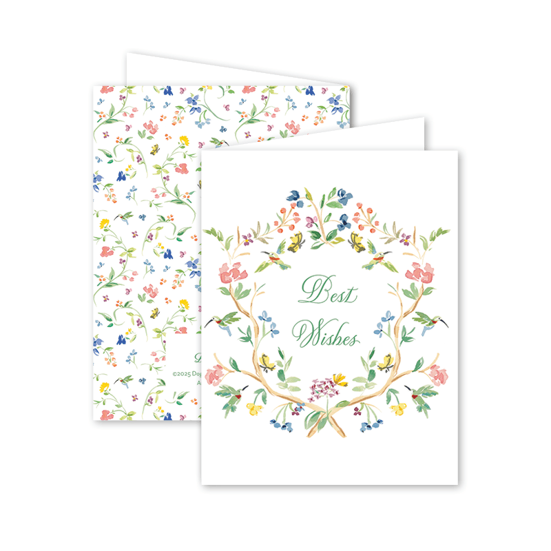 Hummingbird Best Wishes Card - Dogwood Hill - Gaines Jewelers