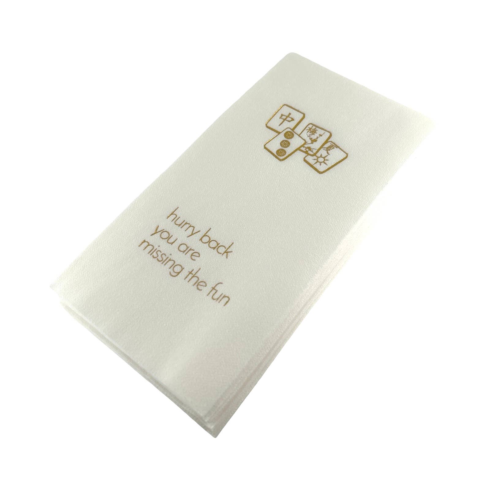 Hurry Back Mahjong Guest Towel Napkins - Maven Home - Gaines Jewelers