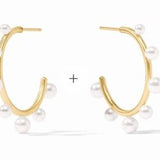 Hydra Stone Hoop Pearl Medium - Julie Vos - Gaines Jewelers
