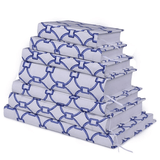 Individual Blue & White Link Print Fabric Journals - K&K Interiors (Copy) - Gaines Jewelers