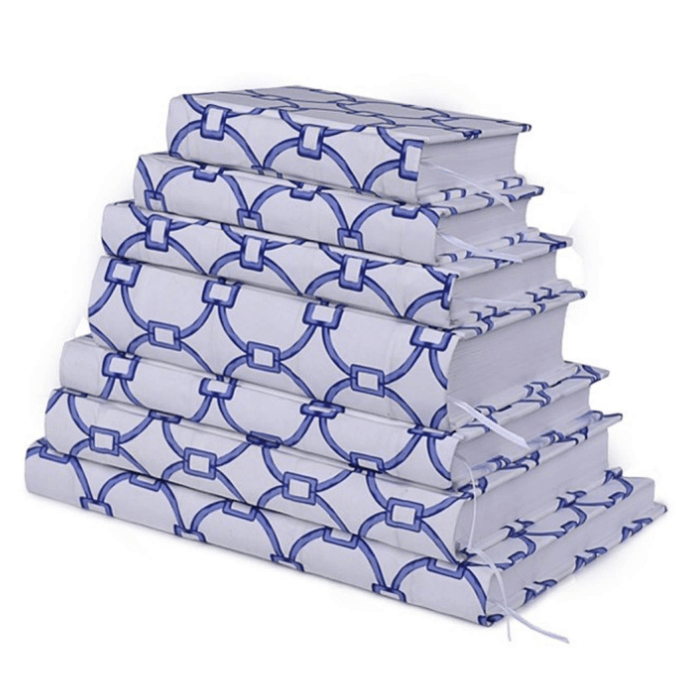Individual Blue & White Link Print Fabric Journals - K&K Interiors (Copy) - Gaines Jewelers