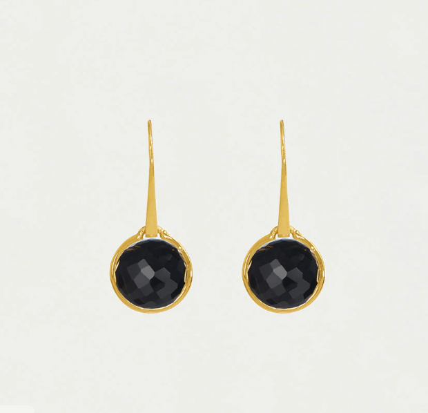 Ipanema Cabochon Droplet Earrings - Gold/Black Onyx - Dean Davidson - Gaines Jewelers