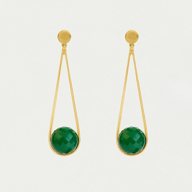 Ipanema Earrings - Gold/Green Onyx - Dean Davidson - Gaines Jewelers