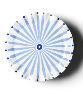 Iris Blue Burst Small Ruffle Cake Stand - Coton Colors - Gaines Jewelers