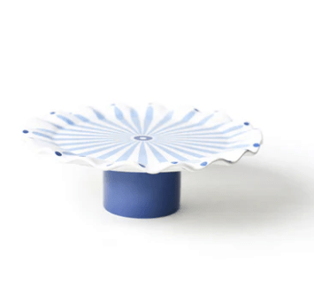 Iris Blue Burst Small Ruffle Cake Stand - Coton Colors - Gaines Jewelers