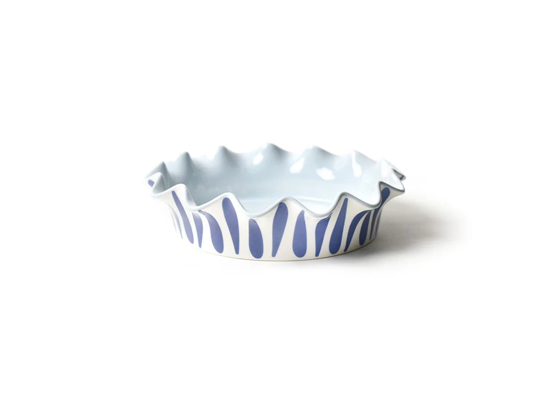 Iris Blue Drop 9 Ruffle Pie Dish - Gaines Jewelers