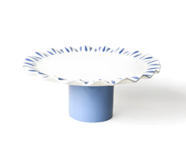 Iris Blue Drop Large Ruffle Cake Stand - Coton Colors - Gaines Jewelers