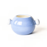 Iris Blue Medium Round Vase with Knob Handles - Coton Colors - Gaines Jewelers