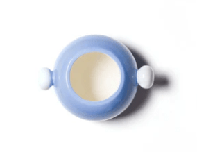 Iris Blue Medium Round Vase with Knob Handles - Coton Colors - Gaines Jewelers