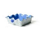 Iris Blue Pip Square Ruffle 9.5" Casserole - Coton Colors - Gaines Jewelers
