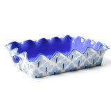 Iris Blue Sprout Ruffle Casserole - Coton Colors - Gaines Jewelers