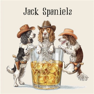 Jack Spaniels Cocktail Napkin - Pack of 20 - Hester & Cook - Gaines Jewelers