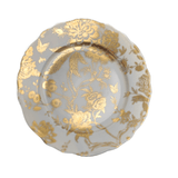 Jardin Secret Grey & Gold Accent Plate - Philippe Deshoulieres - Gaines Jewelers