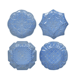 Jardins du Monde Dessert/ Salad Plate Assorted Set/4 - Chambray - Juliska - Gaines Jewelers