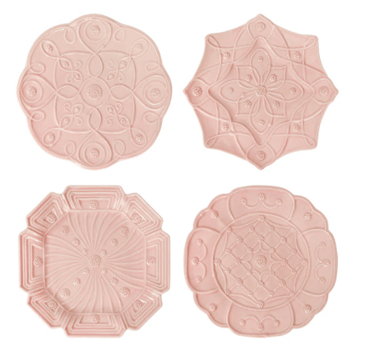 Jardins Du Monde Dessert/Salad Plate Assorted Set/4 - Blush - Juliska - Gaines Jewelers