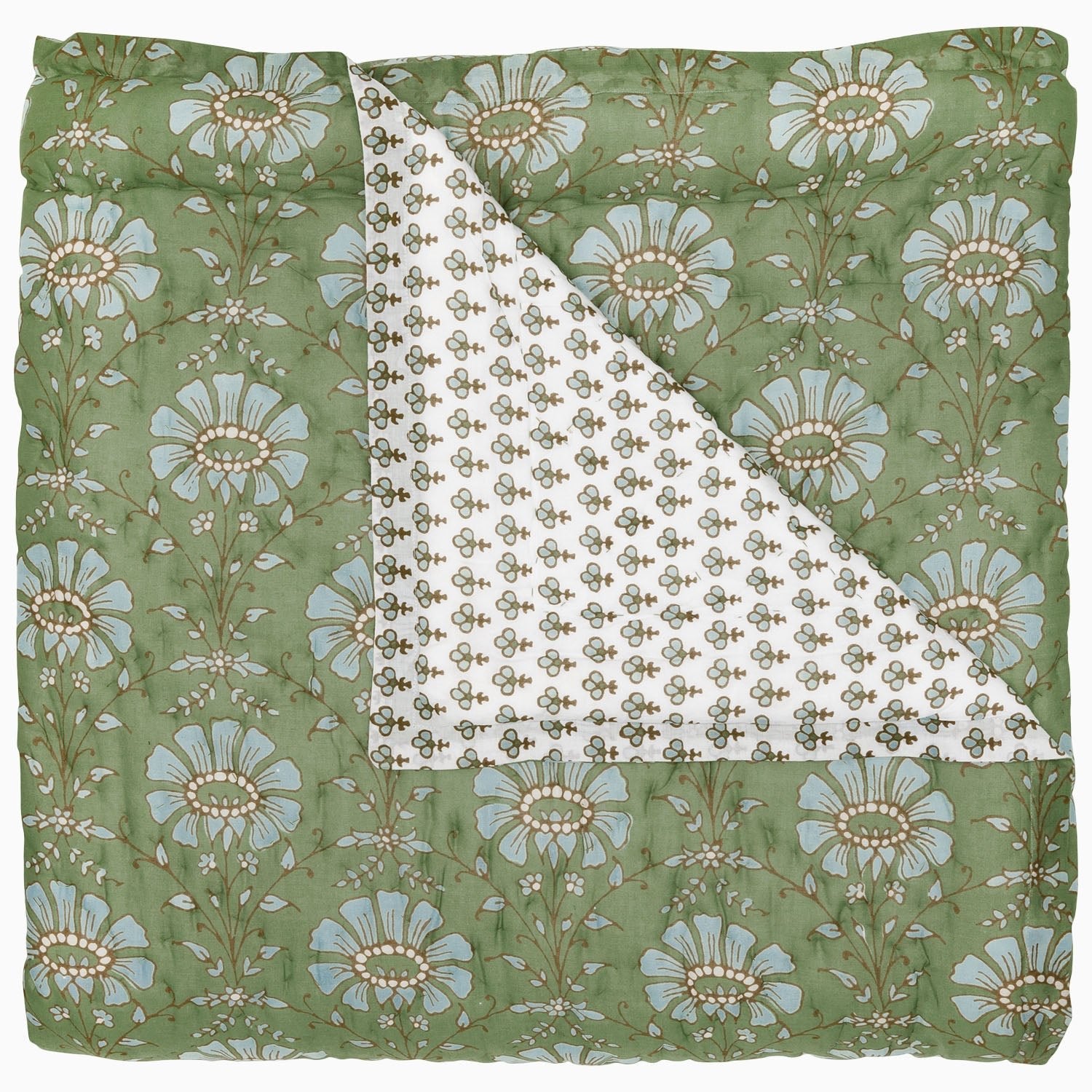 John Robshaw - Jeeva Sage Quilt (Queen) - Gaines Jewelers