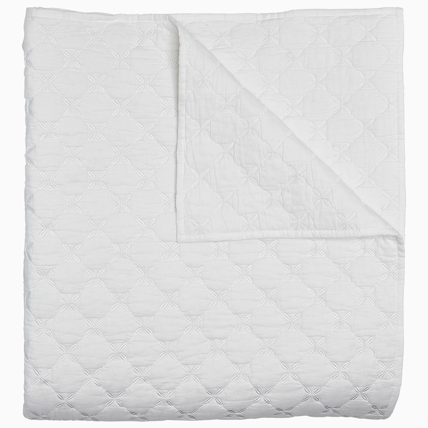 John Robshaw - Layla White King Coverlet 110x92 - Gaines Jewelers