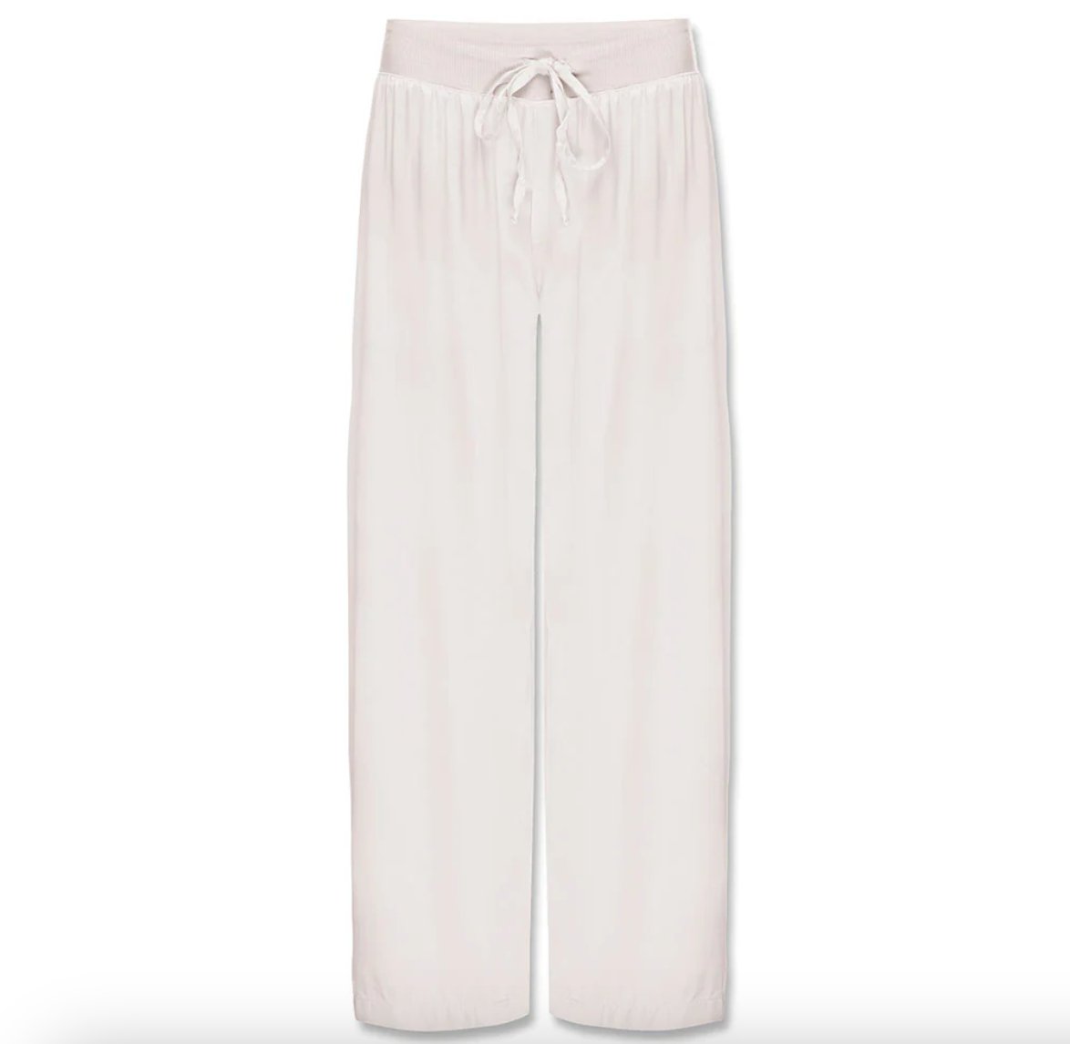 Jolie Capri Satin Ankle Pant w/ Adjustable Drawstring - Egg Nog - PJ Harlow - Gaines Jewelers