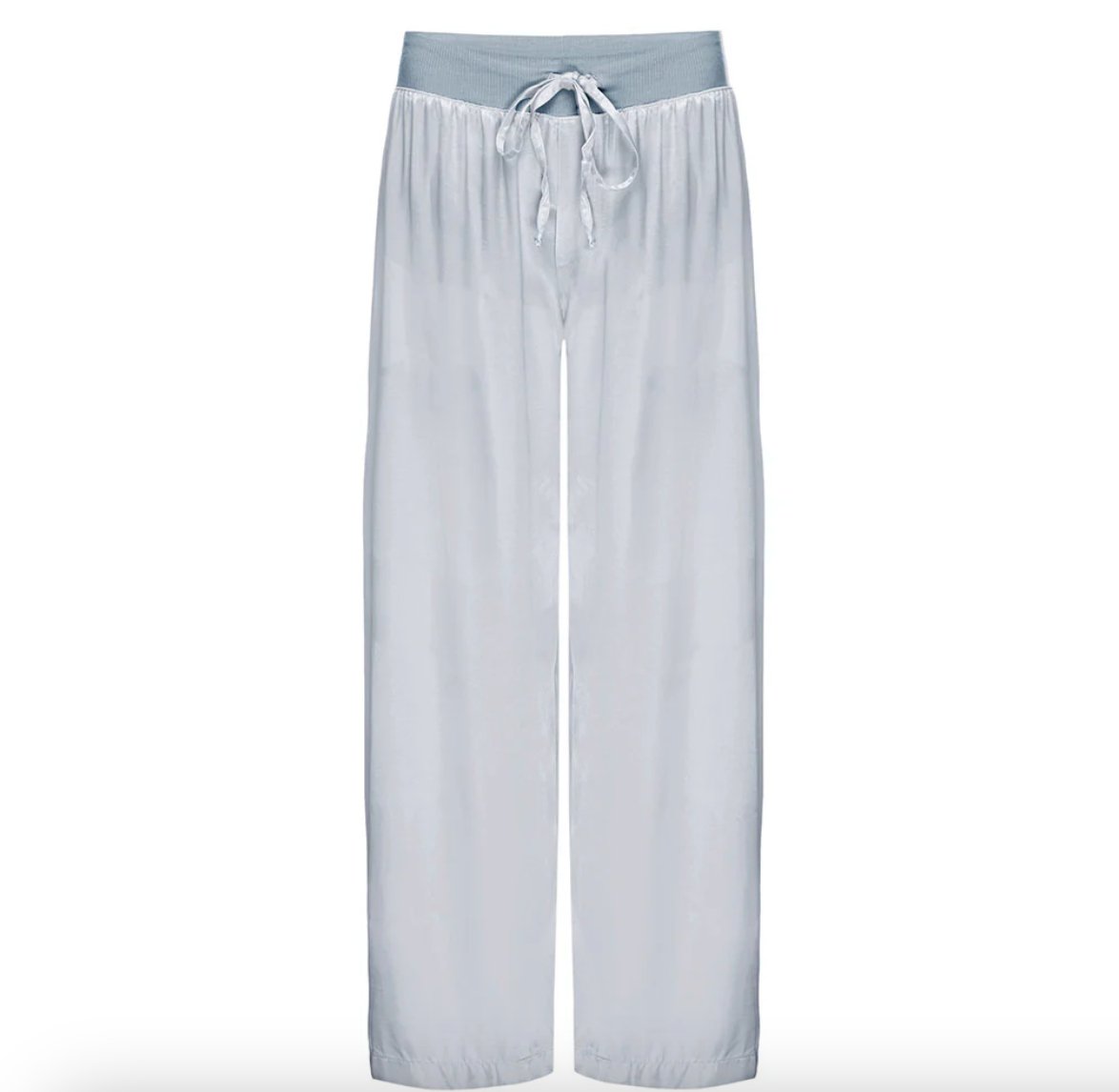 Jolie Capri Satin Ankle Pant w/ Adjustable Drawstring - Morning Blue - PJ Harlow - Gaines Jewelers