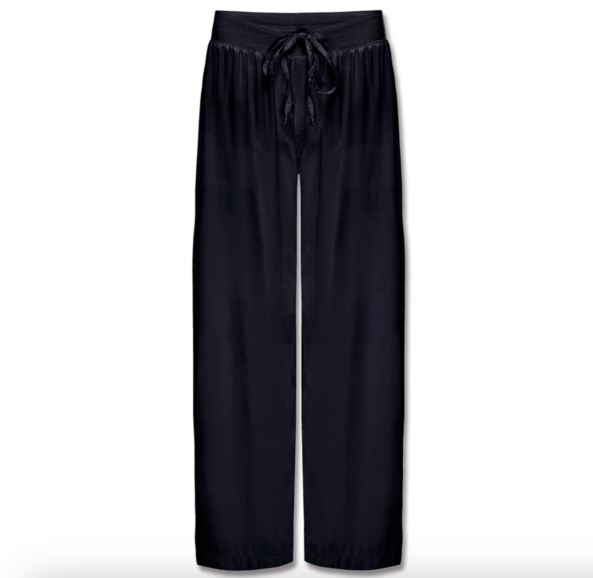 Jolie Capri Satin Ankle Pant w/ Adjustable Drawstring - Navy - PJ Harlow - Gaines Jewelers