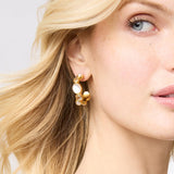 Kaleidoscope Hoop Earring - Iridescent Clear Crystal - Medium - Julie Vos - Gaines Jewelers