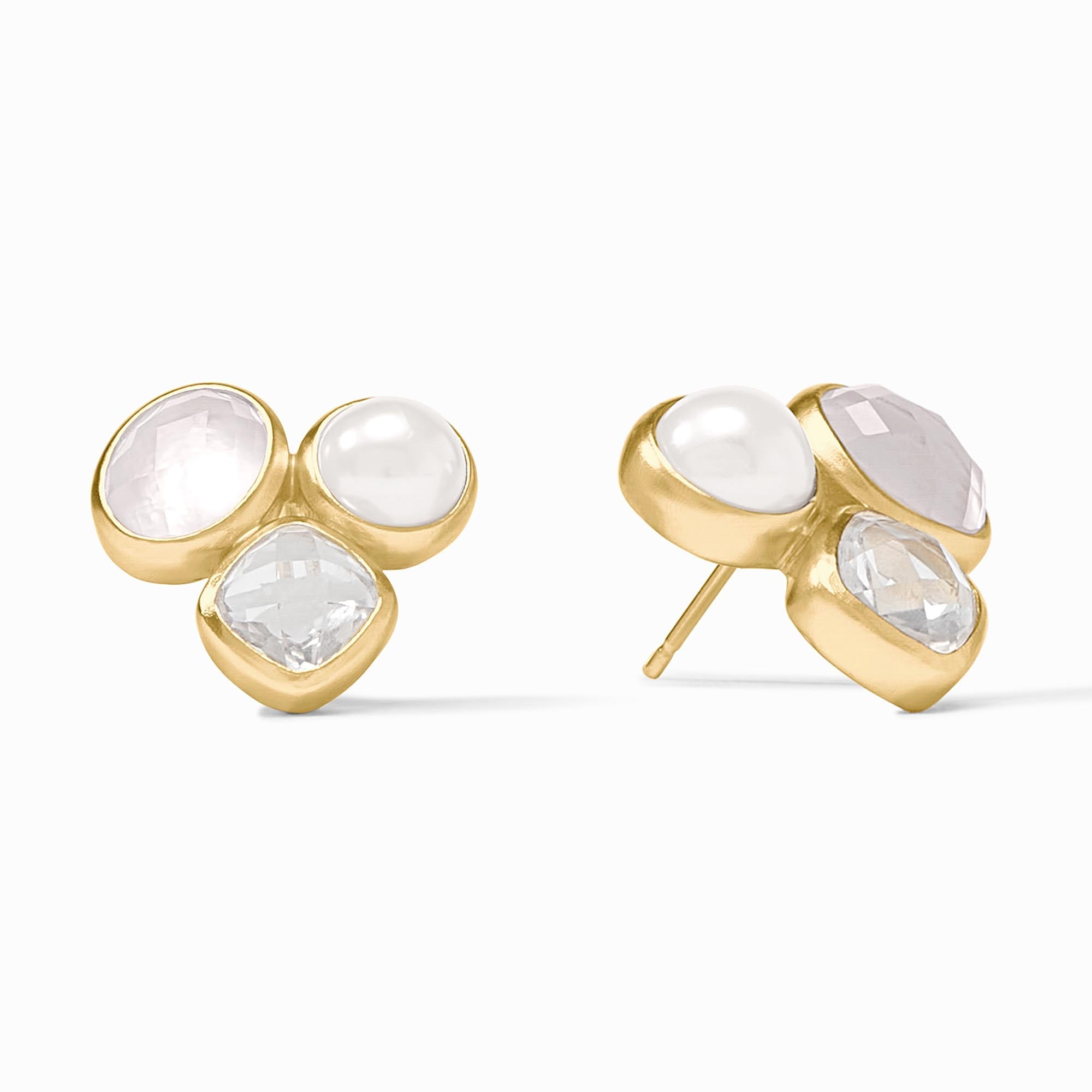 Kaleidoscope Statement Stud Earring - Iridescent Clear Crystal - OS - Gaines Jewelers